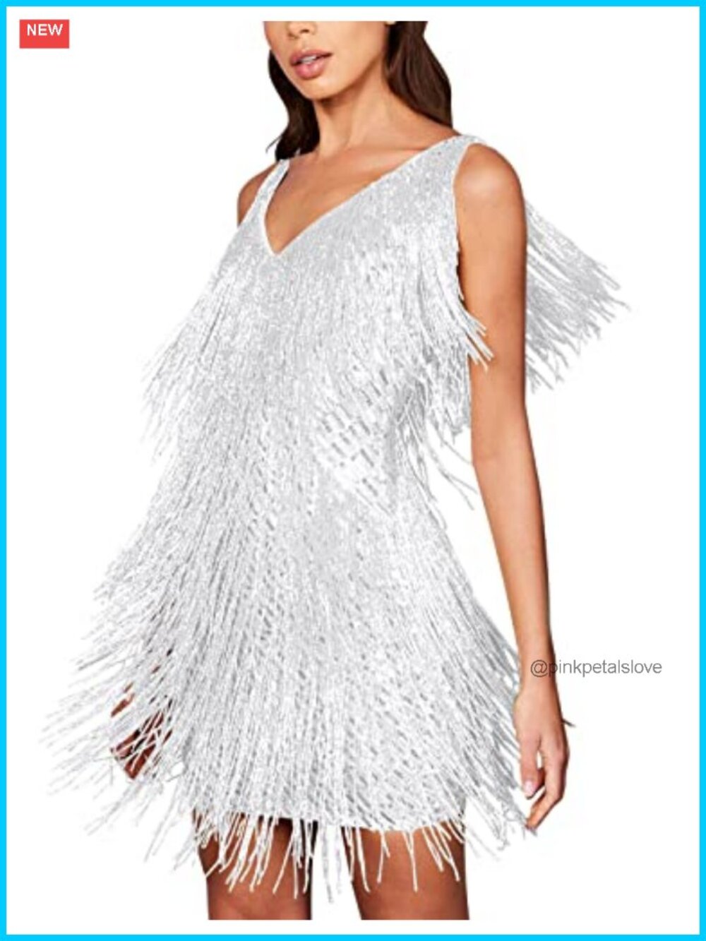 Sequin Flapper Fringe Mini Dress 1920s Gatsby Cocktail Party